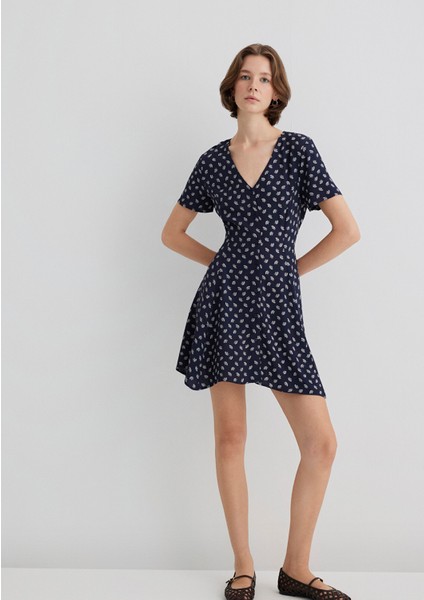 Lacivert Elbise 1310760-91069