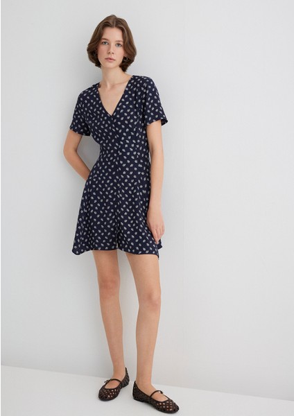 Lacivert Elbise 1310760-91069