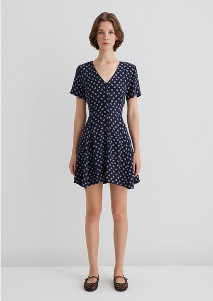 Lacivert Elbise 1310760-91069