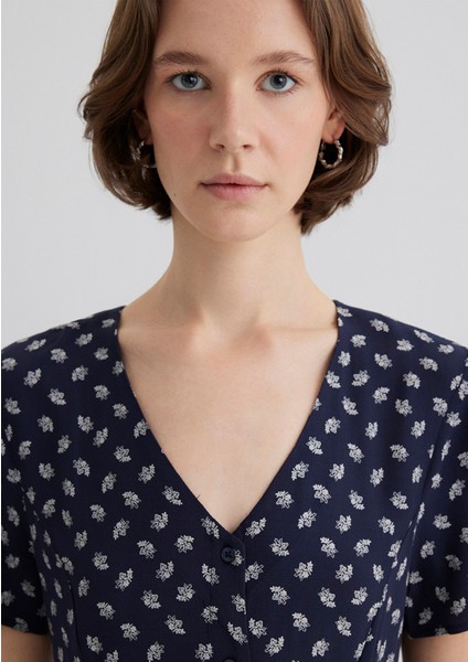 Lacivert Elbise 1310760-91069