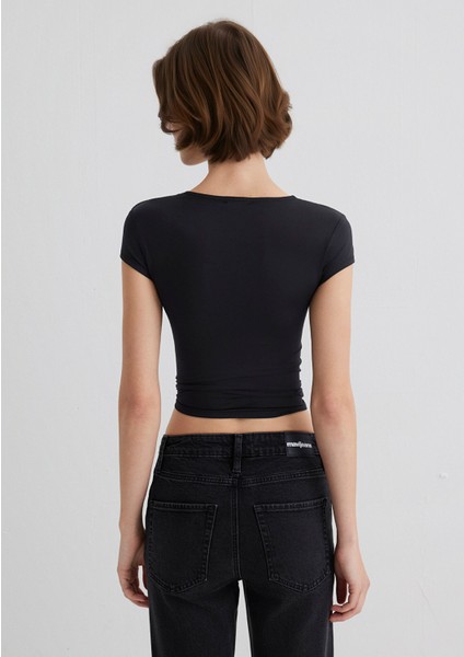 Siyah Poliamid Tişört 1613500-900