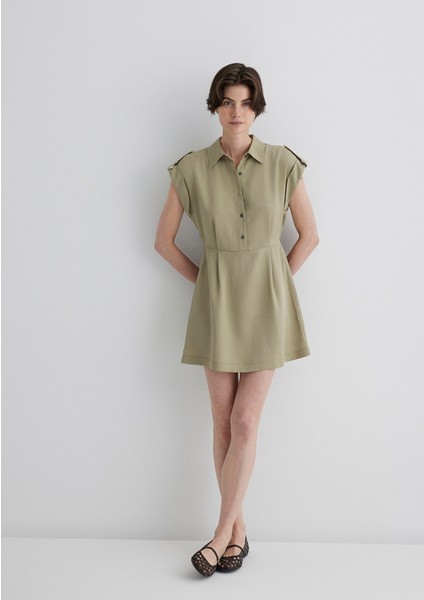 Yeşil Gömlek Elbise 1310758-86749