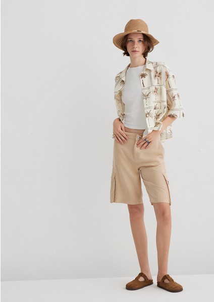 Bej Kargo Şort 1410233-87119