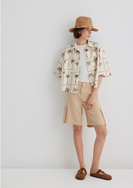 Bej Kargo Şort 1410233-87119