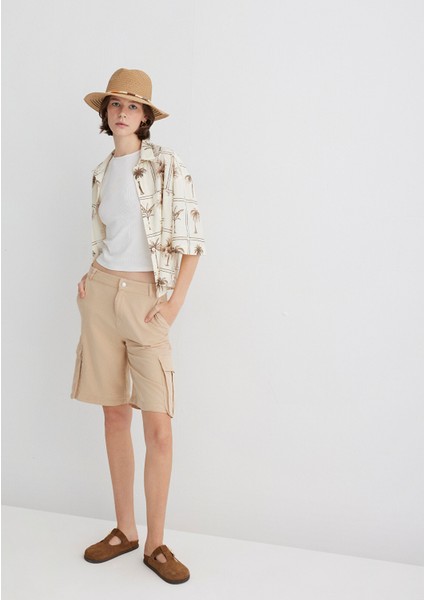 Bej Kargo Şort 1410233-87119