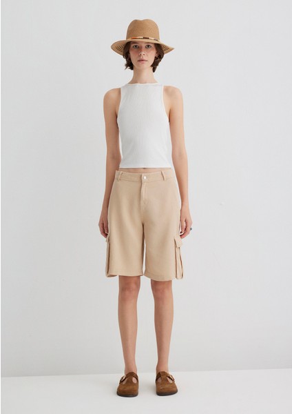 Bej Kargo Şort 1410233-87119