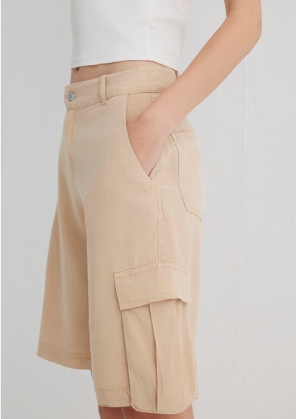 Bej Kargo Şort 1410233-87119