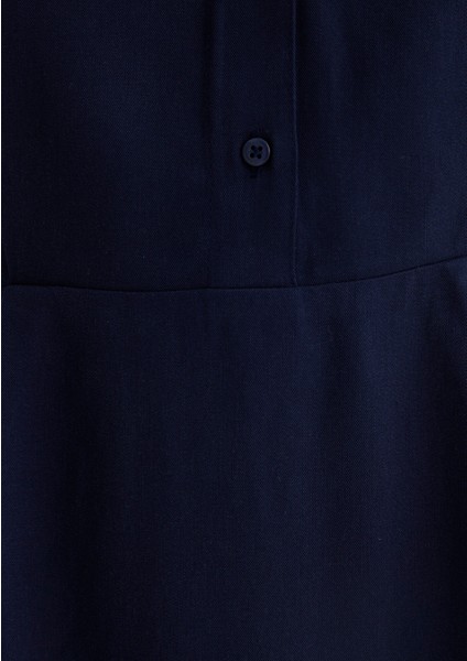 Lacivert Gömlek Elbise 1310758-70492