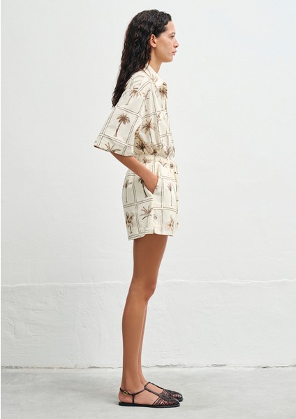 Palmiye Baskılı Şort 1410232-91116