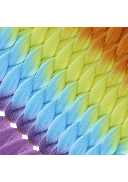 Afrika Örgülük Ombreli Sentetik Saç 100 Gr. - Turuncu / Sarı / Açık Mavi / Mor fiyatları