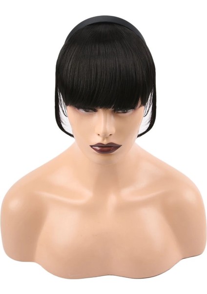 Taçlı Fiber Sentetik Perçem - Koyu Kestane