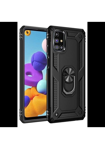 Samsung Galaxy M51 Kılıf Sofya Yüzüklü Silikon Kapak