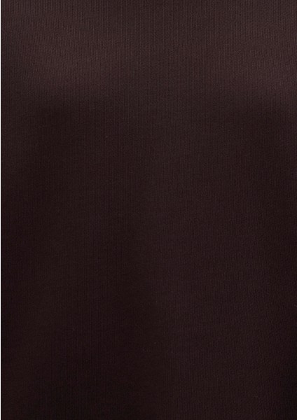 Bisiklet Yaka Kahverengi Sweatshirt 1S10390-70240