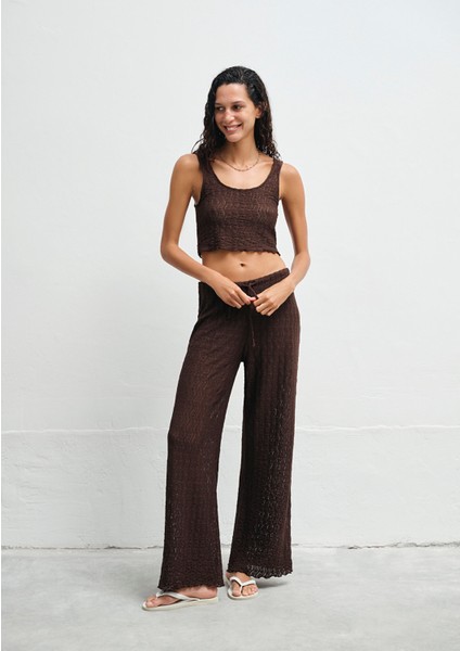 Kahverengi Örme Atlet 1613630-70244