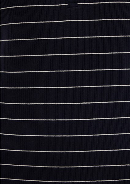 Çizgili Örme Elbise 1310774-91103