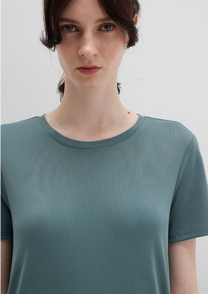 Tencel TM Modal Yeşil Midi Elbise 1310777-71917