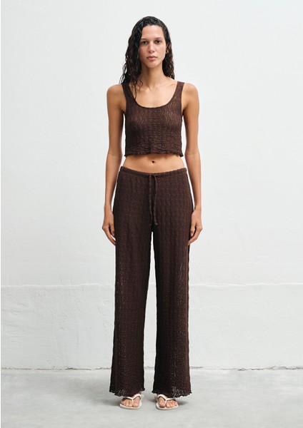 Kahverengi Örme Atlet 1613630-70244