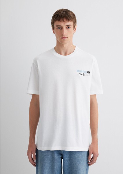 Baskılı Ekru Tişört 0613033-70057