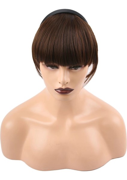 Taçlı Fiber Sentetik Perçem - Kahve Karamel