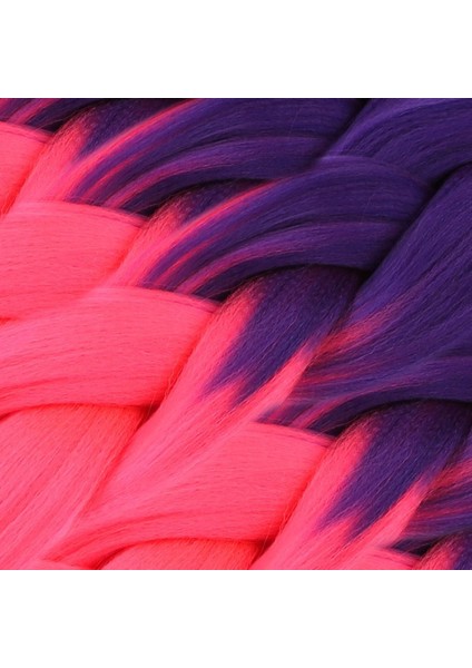 Afrika Örgülük Sentetik Ombreli Saç 100 Gr. - Mor / Neon Pembe fiyatları