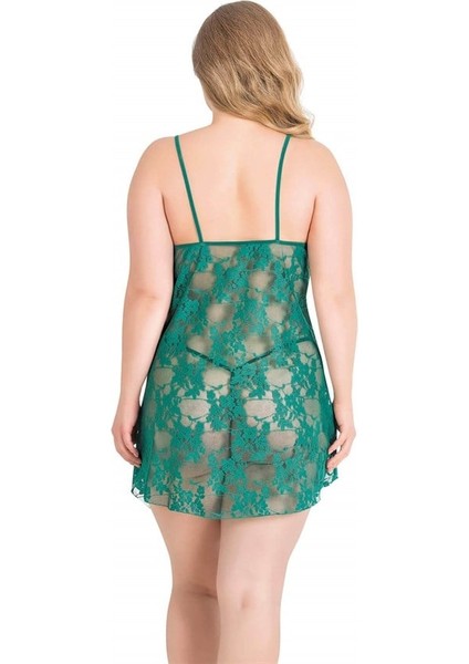 Arias Closet Büyük Beden Zümrüt Kısa Tül Gecelik fiyatları