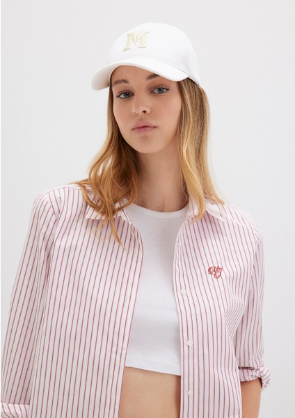 M Logo Nakışlı Beyaz Şapka 1912255-20454