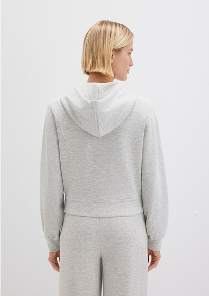 Fermuarlı Gri Sweatshirt 1S10440-87033