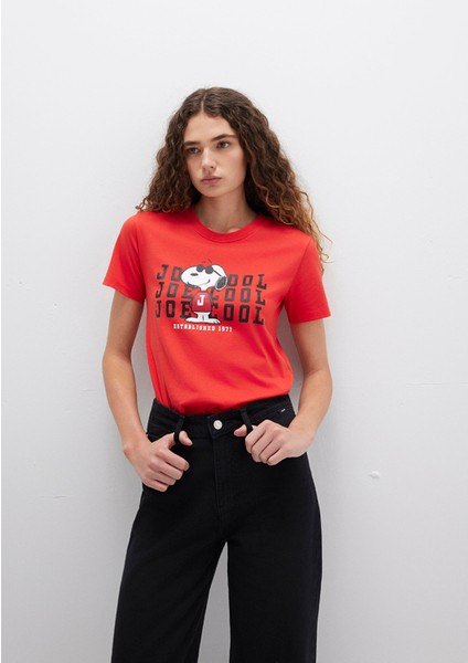 Snoopy Baskılı Kırmızı Tişört 1613670-83870