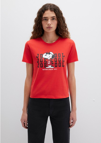 Snoopy Baskılı Kırmızı Tişört 1613670-83870