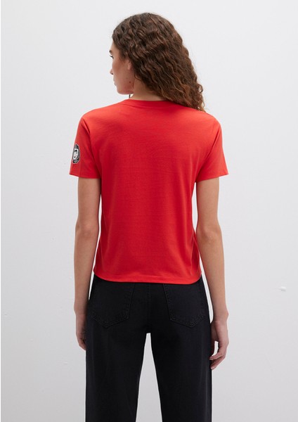 Snoopy Baskılı Kırmızı Tişört 1613670-83870