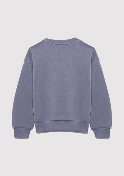 Mavi Logo Baskılı Mor Sweatshirt 7S10170-88095