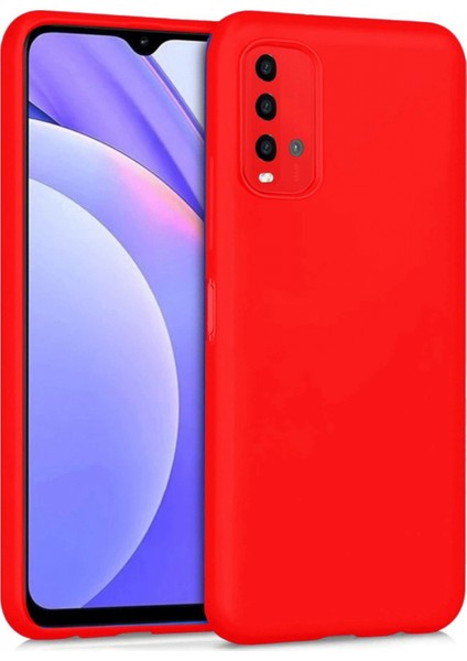 Xiaomi Redmi 9t Kılıf Nano Içi Kadife Silikon - Kırmızı