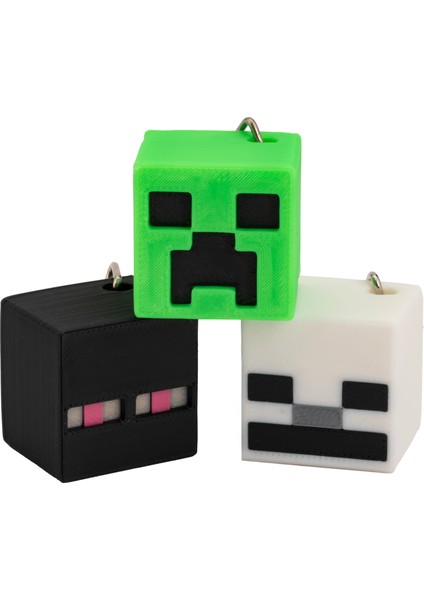 Minecraft 3’lü Anahtarlık Seti – Creeper, Skeleton ve Enderman Figürleri – Koleksiyonluk & Hediye indirimleri