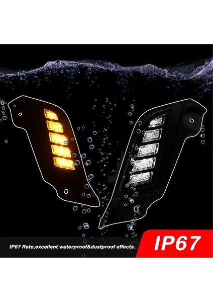 Toyota Tacoma 2011-2015 Aksesuarları Için Ön Yan Marker Gündüz Koşu Lambası Amber Sıralı Dönüş Sinyali (Yurt Dışından)