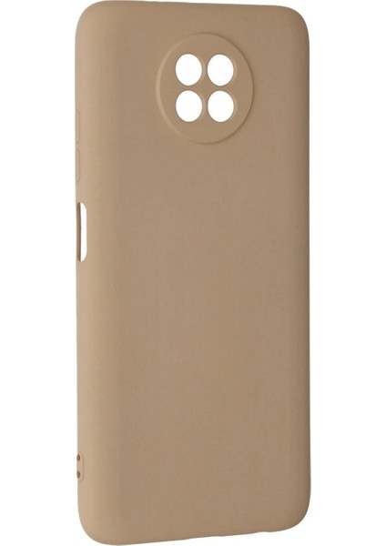 Xiaomi Redmi Note 9 5g Kılıf Nano Içi Kadife Silikon - Bej modelleri