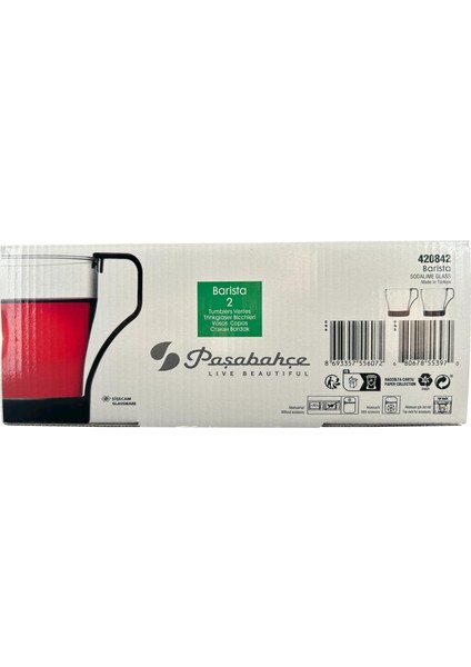 Barista Siyah Kulplu Bardak 2li 240 cc