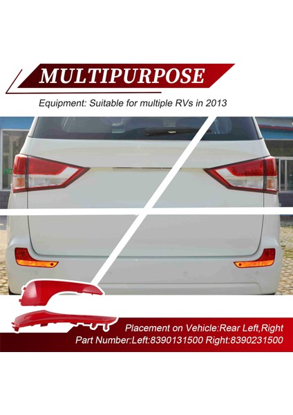2pc Araba Lh &amp; Rh Arka Refleks Ssangyong Rodıus/stavıc2 Turismo 2013 8390131500 8390231500 (Yurt Dışından)