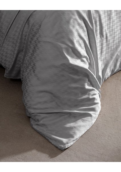 Lune King Size Bambu Saten Nevresim Takımı - Taş