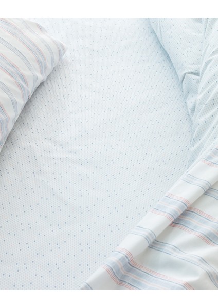 Avery King Size %100 Pamuk Ranforce Baskılı Nevresim Takımı - Mavi/Pembe modelleri