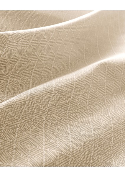 Odette Family Size %100 Pamuk Ranforce Baskılı Nevresim Takımı - Bej modelleri