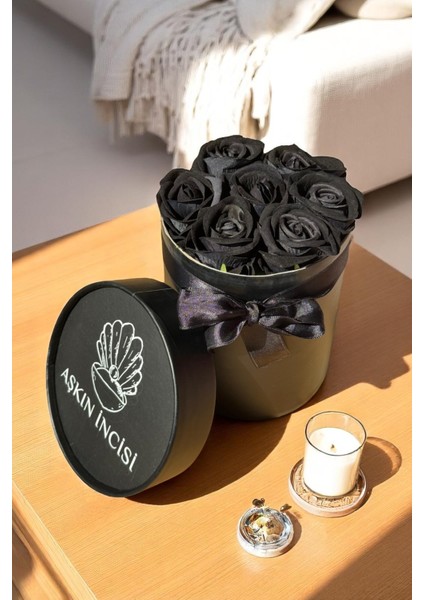 Sevgiliye Özel Hediye Gül Kutu Siyah Hediyelik Çiçek Doğum Günü Sepeti Kız Arkadaşa Eşe Sevgili fırsatları