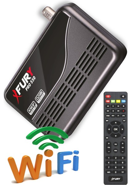 Siyah Full Hd Wi-Fi ile Sınırsız Sinema Paketli Tak Çalıştır Uydu Alıcısı