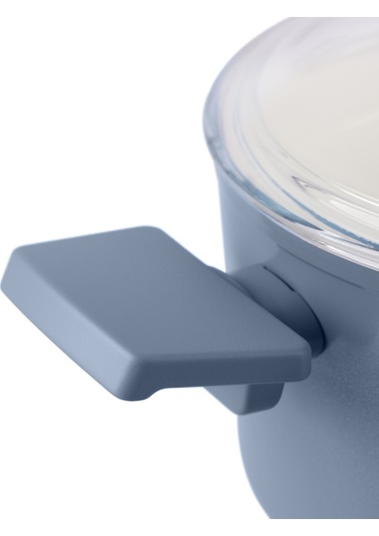 Nano Seramik Derin Tencere - Gri/Beyaz - 22 cm