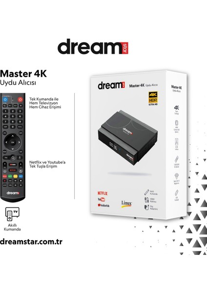 Yüksek Çözünürlük 4K Uydu Alıcısı, Siyah, Kesintisiz Eğlence fiyatları