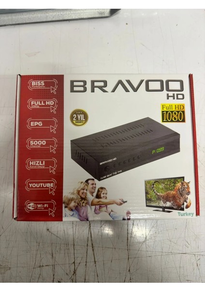 Full Hd Uydu Alıcısı, Bıss, Epg, Hızlı Kanal Geçiş, Youtube, Wi-Fi Siyah