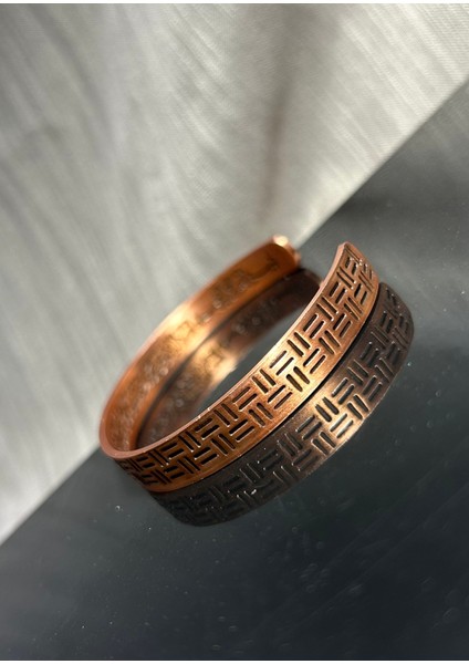 Desenli Ayetel Kürsi Yazılı Safbakır Bilezik Silinmez Kararmaz Oksitlenmez modelleri