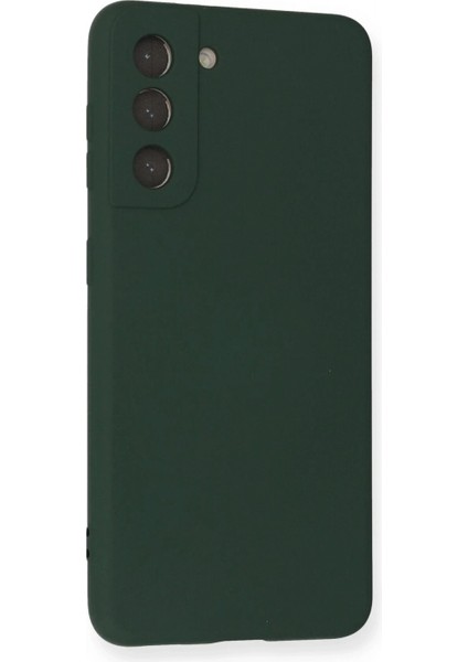Samsung Galaxy S21 Kılıf Nano Içi Kadife Silikon - Koyu Yeşil fiyatları