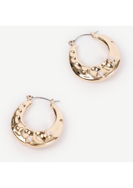 Dokulu Halka Gold Küpe fiyatları