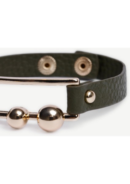 Deri ve Metal Aksesuarlı Bileklik fiyatları