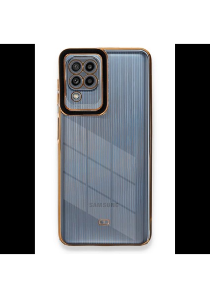 Samsung Galaxy A22 Kılıf Liva Lens Silikon - Siyah